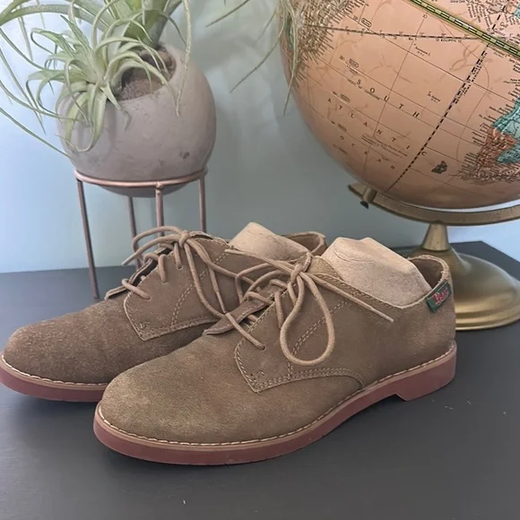 Bass Women's Tan Suede Lace-Up Loafers - Picture 2 of 7